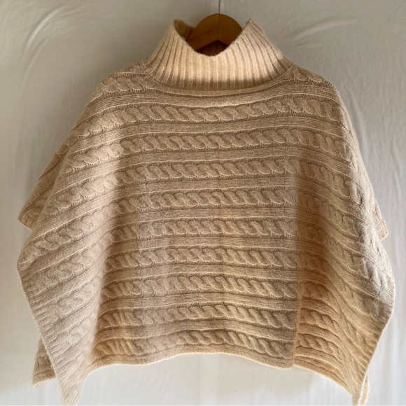 Anthropologie Cropped Knit Poncho Sweater OS - Picture 4 of 8